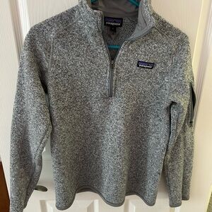 Patagonia Gray Zip Up Sweater